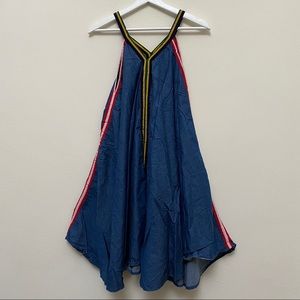 SOLD Starstyling unique ribbon and denim dress